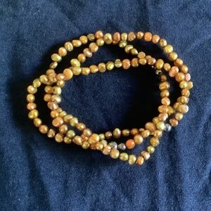 Set of Golden Freshwater Pearls